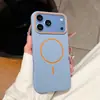 Aplicable a Apple 18promax Funda Magnética Mate para Teléfono iPhone17 Pintura en Spray Amigable con la Piel 16 Cubierta Protectora a Prueba de Caídas