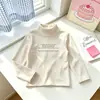 2026 Otoño/Invierno Nueva Camiseta Base para Niños De Rong Cálida Estilo Coreano Talla Mediana a Grande para Niños Versátil Camiseta Base
