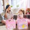 DD086 Carruaje de princesa arcoíris de Amazon, zapatos de cristal, regalo de dulces, cartón blanco, caja de regalo portátil