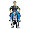 Ropa inflable de alien para Halloween Muñeco de performance de TikTok Disfraz divertido Accesorios de maquillaje Fantasma verde Ropa inflable para abrazar
