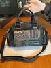 Bolso de Lona de Mezclilla Retro Nuevo 2026 con Bordado de Estilo Étnico y Piel Suave para Mujer, Bolso Cruzado, Bolso de Hombro