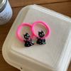 2 paquetes de lindas mini bandas para el cabello con lazos brillantes y lunares de gato, diademas de goma versátiles de dibujos animados, accesorios para el cabello para niños