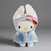 El Colgante de Hello Kitty Se Puede Usar para Vestir el Peluche Muñeco con Ropa, Conjunto de Falda y Impermeable de Puntos