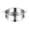 Cesta Vaporera de Acero Inoxidable, No Magnética, Engrosada y Elevada, Vaporera Integrada para Cocinar al Vapor Panecillos y Dumplings, Cesta Vaporera Universal