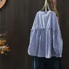 Camisa de Mujer de Alta Calidad Estilo Nuevo 2026, Estilo Japonés y Coreano, Manga Larga, Borde Fruncido, Corte Holgado, Adelgazante, Top Camisa de Algodón Puro