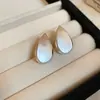 Pendientes Metálicos de Plata Electrochapada en Oro Real de 18k con Aguja de Plata, Hilo de Gota de Agua Dibujado, Moda Retro, Pendientes de Lujo Ligero de Alta Gama para Mujer