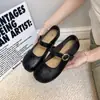 Novos Sapatos Baixos Mary Jane Retro de Tira Única com Bico Baixo para Primavera/Outono de 2026, Sapatos de Couro da Moda para Mulheres