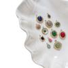 Aço titânio banhado espesso pedra que não desbota pingente joia diy pulseira colar com contas 14k cor duradoura corrente clavícula acessórios