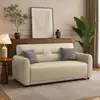 Sofá nuevo de cuero resistente a los arañazos de gato, adecuado para apartamentos pequeños, salas de estar, propiedades de alquiler y áreas de recepción de tiendas de ropa; sofá de línea recta, diseño lineal