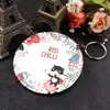 Taobao presente Desenho animado coreano espelho pequeno de pendurar espelho de maquiagem portátil espelho de maquiagem de lata atacado