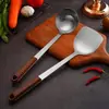 Espátula de Aço Inoxidável Utensílios de Cozinha Domésticos Espátula para Fritar Espátula Anti-queimadura Conjunto de Utensílios de Cozinha Concha