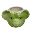 Taza de Cerámica con Forma de Cerdo de Lechuga Verde _ Diseño Único y Divertido Capacidad de 350 ml Perfecta para Café Té y Regalos