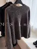 ¡Altamente Recomendado! Suéter de Cachemira de Alta Gama Estilo Europeo Color Café para Mujer, Tejido de Punto Pullover Engrosado y Cálido para Otoño e Invierno