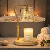 Lámpara de Fusión de Cera Aromaterapia de Lirio del Valle, Lámpara de Mesa con Fragancia Sin Humo Retro Americana para Mesita de Noche de Dormitorio, Luz Ambiental de Gama Alta de Nicho