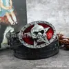 Cinturón para Hombre Cinturón Estampado para Hombre Hebilla de Placa de Moda Calavera Moda Vintage Casual Versátil Cinturón Juvenil