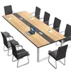 Mesa de conferencias, mesa larga, combinación simple de escritorio de oficina moderno y silla, mesa larga para sala de conferencias, banco de trabajo, mesa para capacitación de empleados