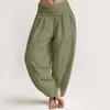 Pantalones Casuales Versátiles de Moda Estilo Nuevo 3D Estampado Digital Europeo y Americano Transfronterizo Pantalones Tailandeses para Mujer de Algodón Puro Estampado Directo Pantalones Largos de Primavera y Verano