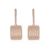 Temblores de mano rápidos aretes de moissanita en vivo aretes de diamante de color aretes de cabeza de vaca aretes simples de diamante Mosan una generación de cabello