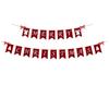 Decorações de Natal Novas Transfronteiriças Bandeiras de Juta Bandeiras Cauda de Andorinha Decoração de Cenário de Loja de Shopping Bandeiras e Enfeites Pendurados