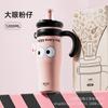 Taza Termo de Acero Inoxidable 316 de Alto Valor Estético, Taza de Café de Dibujos Animados de Gran Capacidad, Taza Portátil para Mantener Frío con Hielo, Vaso de Agua con Popote