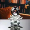 Suministro Transfronterizo de Portavelas Adornos de Bola de Loto de Cristal, Decoraciones de Escritorio de Oficina, Símbolos Propicios y de Buena Suerte, Energía Púrpura del Este