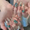 Pedras de Strass para Nail Art Azul Gelo Marinho com Base Pontiaguda, Pedras de Strass de Cristal Grandes Multifacetadas Super Brilhantes em Formato de Ovo de Pombo Açúcar de Gelo, Lote Inteiro