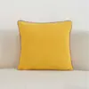 Funda de Almohada para Respaldo de Sofá Estilo Nórdico Hogar Almohada de Color Sólido Simple Moderna Sala de Estar Ribete de Pana de Gama Alta