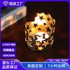 Castiçal de Aço Inoxidável Personalizado com Recorte de Estrela Jantar Romântico à Luz de Velas Casamento Ferramentas de Vela Casamento Ornamentos