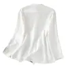 Toma real 2026 Primavera/Otoño Nuevo Lino de Algodón Estilo Zen Ropa Exterior Nuevo Estilo Chino Top Artístico Cuello Alto Chaqueta Camisa de Manga Larga