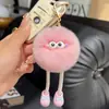 Lindo Conejo Rex de Imitación con Piernas Largas, Colgante Llavero de Coche Bola de Carbón Pequeña, Colgante de Peluche para Bolso, Muñeco de Regalo