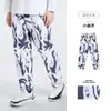 Calça Esportiva Masculina de Outono Nova, Respirável, Seda Gelada, Reta, Solta, Estilo Americano, Calça de Moletom, Nova Tendência