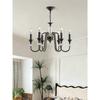 Candelabro de Cobre para Sala de Estar Americano Moderno Simple Francés Retro Luz de Cristal Lámparas de Lujo para Dormitorio Restaurante Lámparas Estilo Nanyang