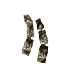 Pendientes de Acero con Borla Cuadrada Metálica Lisa, Estilo Minimalista Europeo y Americano, Pendientes de Moda con Personalidad y Diseño Único, Accesorios de Oreja de Nicho