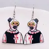 Pendientes de Halloween transfronterizos nuevos, payaso, Halloween, ojos de terror, colgante acrílico, pendientes, Europa y Estados Unidos