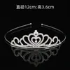 Diadema Coreana de Aleación con Pedrería para Niñas, Corona de Amor Tridimensional de Princesa para Fiesta de Baile, Tocado de Novia para Boda, Transfronterizo