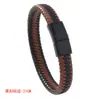 Novo Bracelete de Couro Masculino Mais Vendido para Estudantes Bracelete de Corda de Couro Trançado Retrô Fivela Magnética Fornecimento ao Vivo de E-commerce