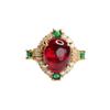 Anillo de Rubí Cultivado Guan Yu Anillo de Corindón Rojo Joyería Estilo Corte Fábrica Mayorista y Entrega S4012409