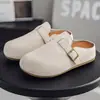 Verano Nuevo Marca de Moda para Hombre Diadema Zapatos Slip-On de Medio Dedo Ropa de Exterior Estilo Old Money Retro de un Solo Paso Perezoso Casual Zapatos Birkenstock