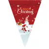 Nova Decoração de Natal Suprimentos para Festa Decoração de Festa Pingente de Bandeira Triangular Decoração Pingente Banner Bandeira Triangular