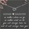 Verano 2024 Nuevo Collar para Madre e Hija Cálido Anillo Doble Collar de Circonita Casual Regalo de Cumpleaños Femenino Nuevo de Moda