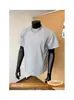 Camiseta de Manga Corta para Hombre con Hombro Normal, Cuello Pequeño Desestructurado Estilo Americano, Top Elegante Verano 2025 con Mangas Tres Cuartos