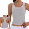 Chaleco de Yoga lulu Transfronterizo Ropa de Mujer Chaleco de Espalda Hermosa con Almohadilla para el Pecho Sin Mangas para Correr Deportes Ropa de Fitness