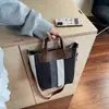 Bolso de Lona Rayada para Mujer Verano 2025 Nuevo Casual para el Trabajo y el Viaje Diario Bolso de Hombro Tote Bolso Tote Cruzado de Gran Capacidad