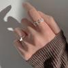 Anillo para Mujer, Diseño Nicho, Moderno y Único, Anillo Ajustable Hueco en Forma de Corazón, Diseño Simple y Moderno de Corazón para el Dedo Índice