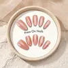 Unhas postiças feitas à mão em alta no TikTok, cat-eye nude, estilo curto transparente, design minimalista, faz a pele parecer mais clara, unhas artificiais