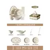 Este conjunto de tigela e prato de cerâmica é um conjunto de presentes particularmente bonito e prático, perfeito para inaugurar casa ou como um presente atencioso