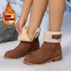 Deseo Botas de Nieve de Gamuza de Tacón Grueso de Media Caña Europeas y Americanas Otoño/Invierno 2026 Transfronterizo de Amazon Talla 43 Calzado de Algodón de Talla Grande de Comercio Exterior