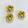 Gemelos Tejidos DIY Pendientes de Bola Coreanos Colgante Bola Nueva de Latón Cobre Pulsera Hecha a Mano