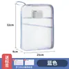 Bolsa de Malla A4 Engrosada para Materias Estudiante Bolsa de Almacenamiento Clasificado en Forma de L Gran Capacidad Bolsa Transparente para Archivos Bolsa con Cremallera de Tres Capas