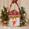Caja de Regalo Navideña Bolsa de Manzana de Papá Noel Decoraciones Caja de Empaque de Fruta de la Paz Bolsa de Regalo Muñeco de Nieve Hecho a Mano
